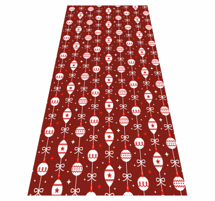Christmas vinyl carpet with christmas ornaments - TenStickers