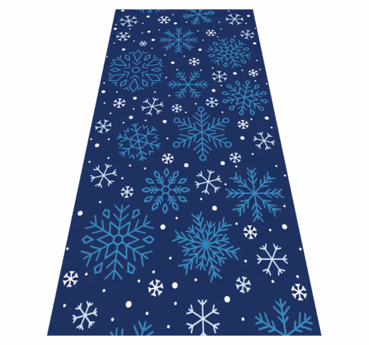 Christmas vinyl carpet with snowflakes - TenStickers