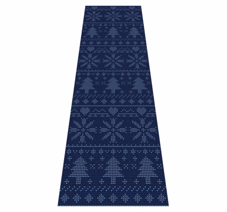 Christmas vinyl carpet navy blue knitted pattern - TenStickers