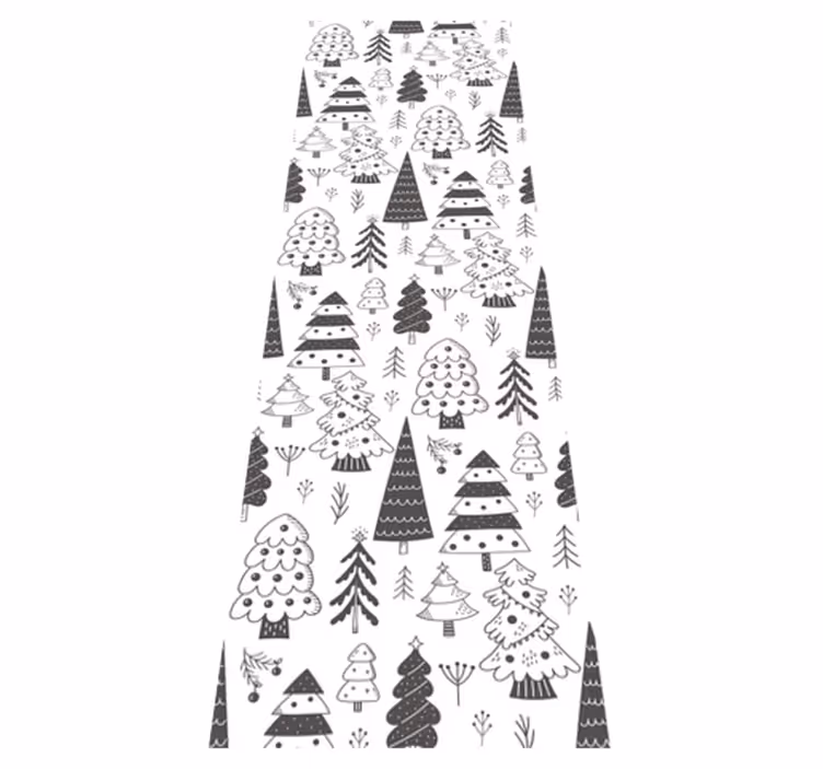 Christmas vinyl carpet with christmas tree design - TenStickers