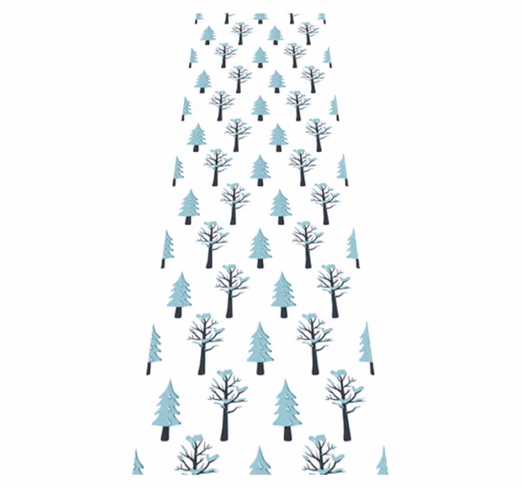 Christmas vinyl carpet tree in the snow design - TenStickers