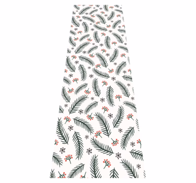 Christmas vinyl carpet with pine branches design - TenStickers
