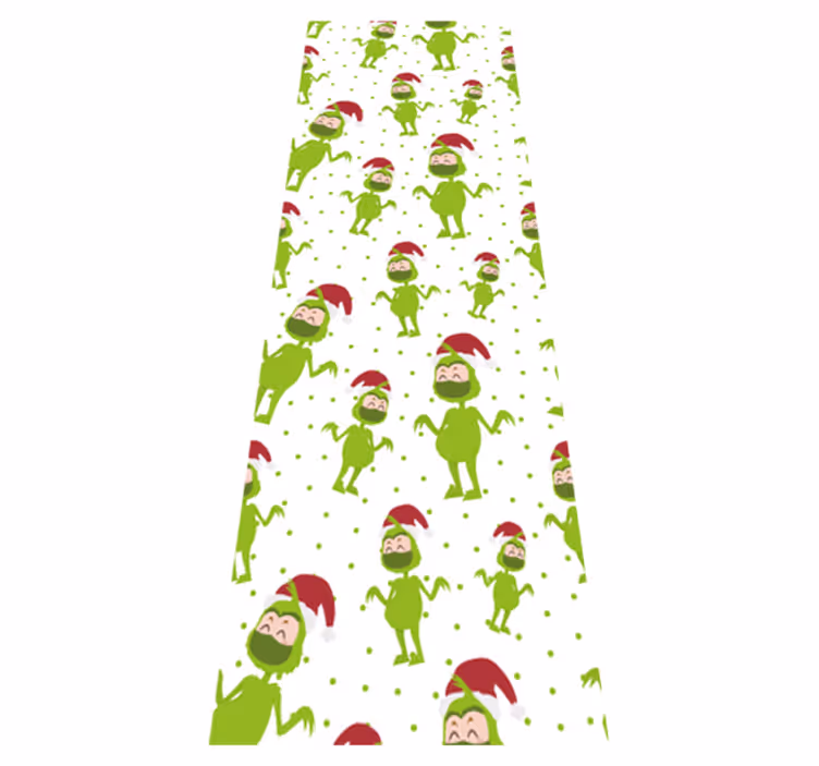 Christmas vinyl carpet merry christmas with mask face - TenStickers