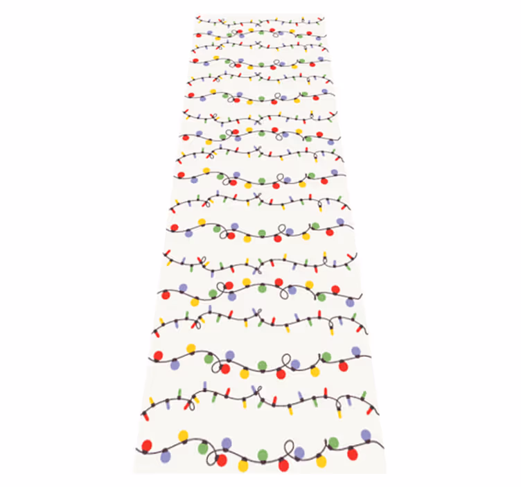 Christmas vinyl carpet with colorful christmas lights - TenStickers