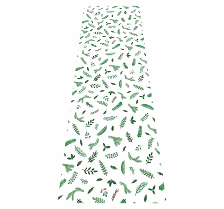 Christmas vinyl carpet with leaf pattern design - TenStickers