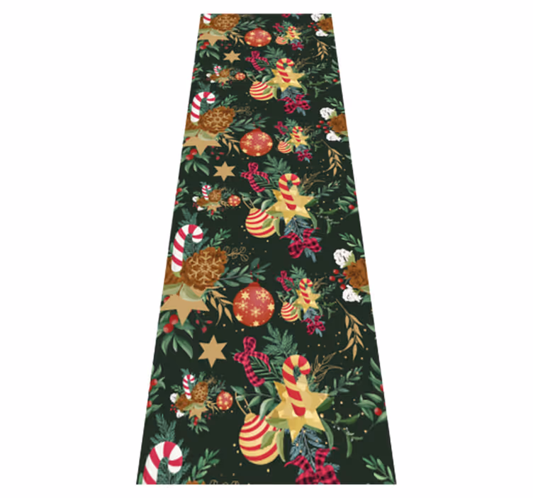 Christmas vinyl carpet with branches christmas decor - TenStickers