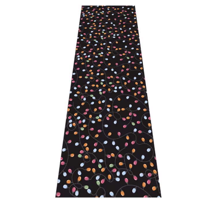 Christmas vinyl carpet happy lights decorations - TenStickers
