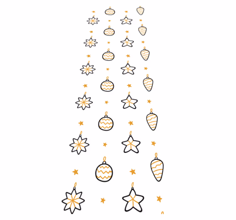 Christmas vinyl carpet with white geometric stars - TenStickers