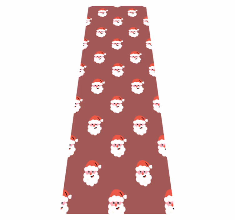 Christmas vinyl carpet santa claus red design - TenStickers