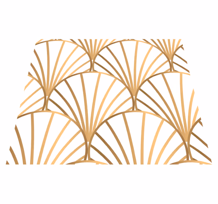 Bedroom vinyl carpet in art deco white and gold - TenStickers