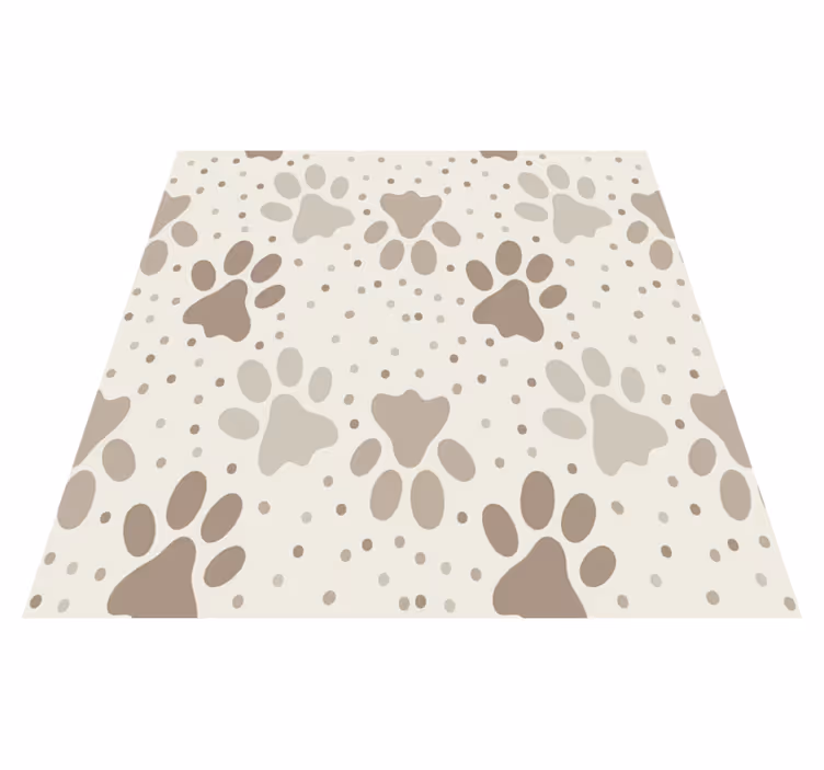 Bedroom vinyl carpet with dog's paw design - TenStickers