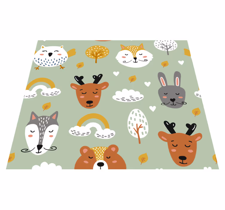 Kids vinyl carpet nordic mountains design - TenStickers