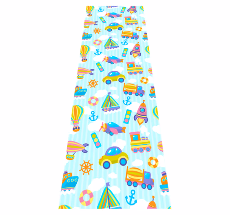 Cute design of cars bedroom vinyl carpet - TenStickers