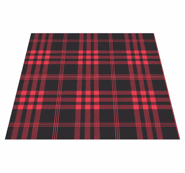 Bedroom vinyl carpet christmas tartan design - TenStickers