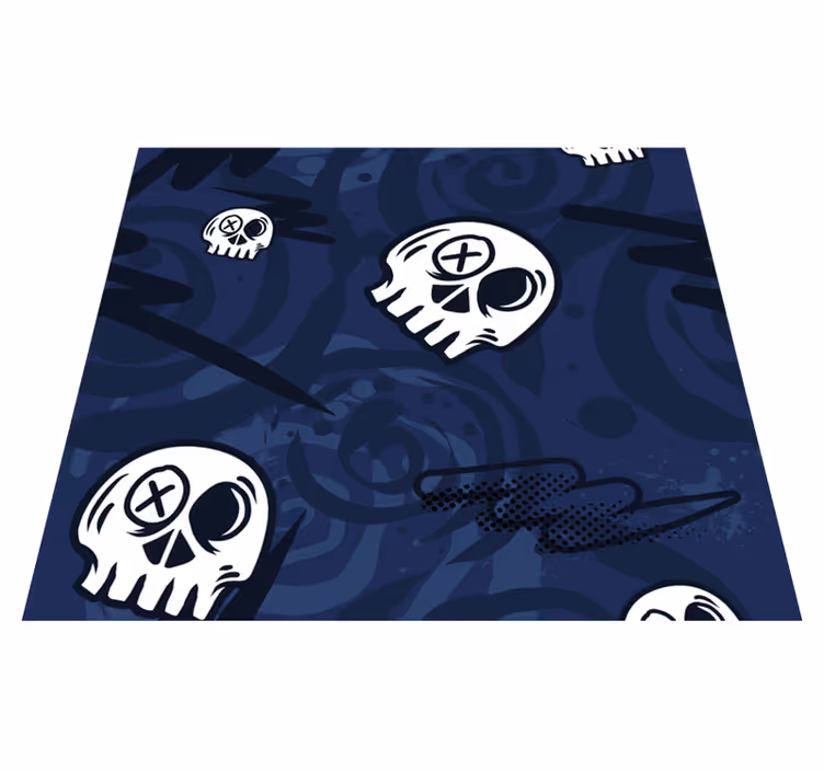 Graffiti skulls bedroom vinyl carpet - TenStickers