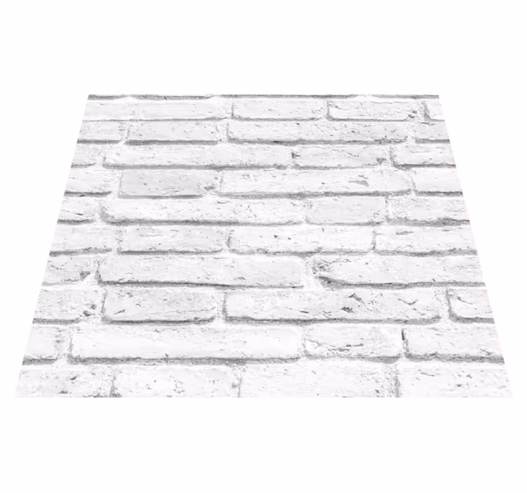 Bedroom vinyl carpet with white brick texture - TenStickers