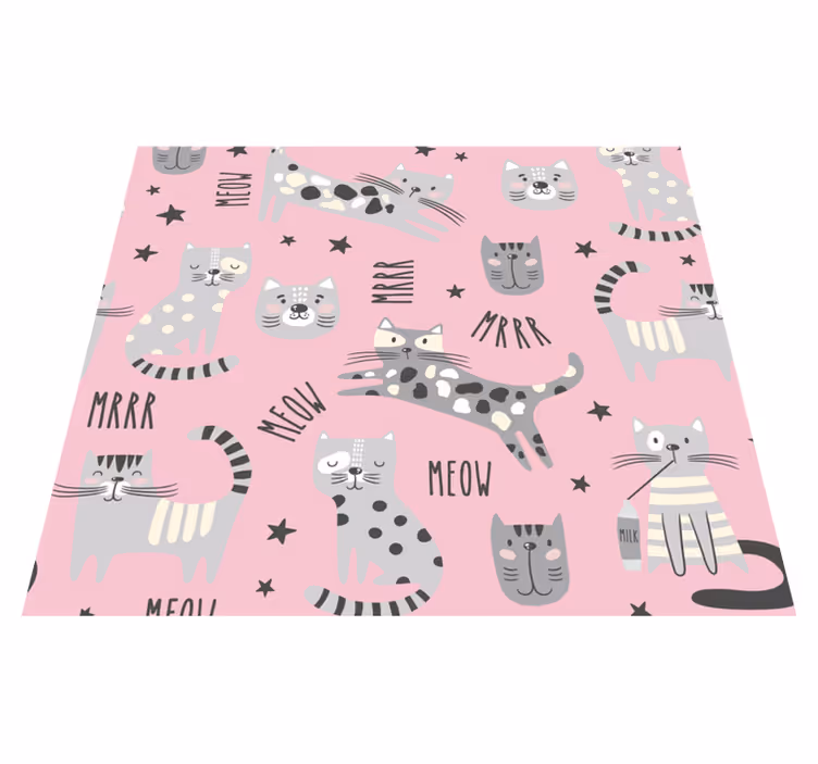 Bedroom vinyl carpet for fashionable felines - TenStickers