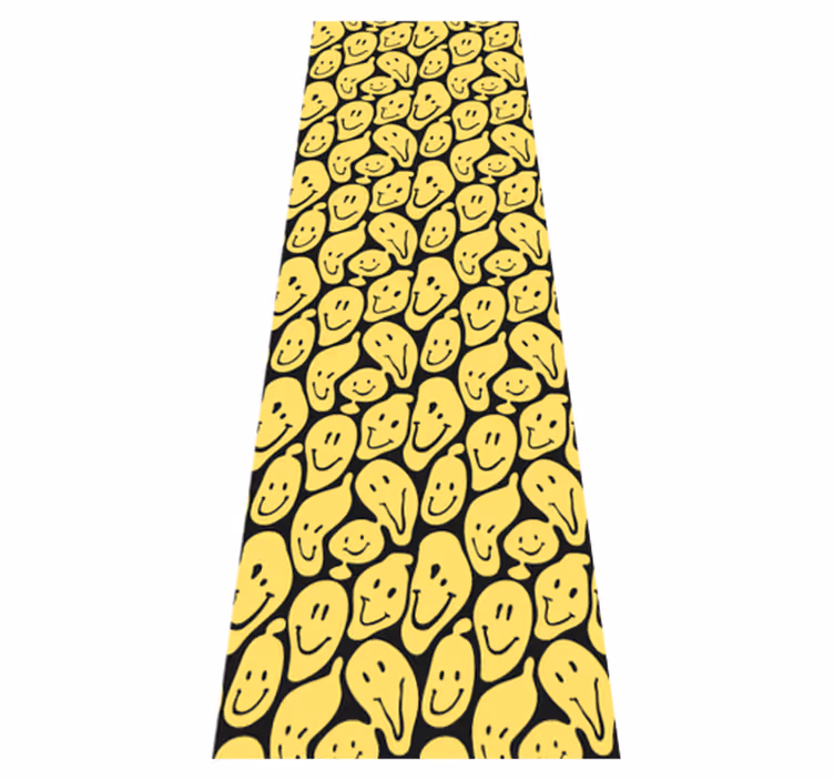 Bedroom vinyl carpet with graffiti smiley faces - TenStickers