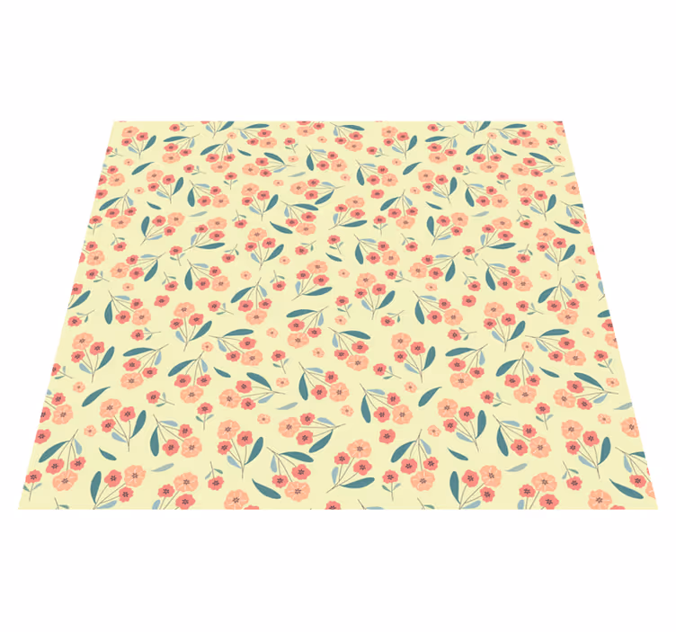 Bedroom vinyl carpet with rose pattern - TenStickers