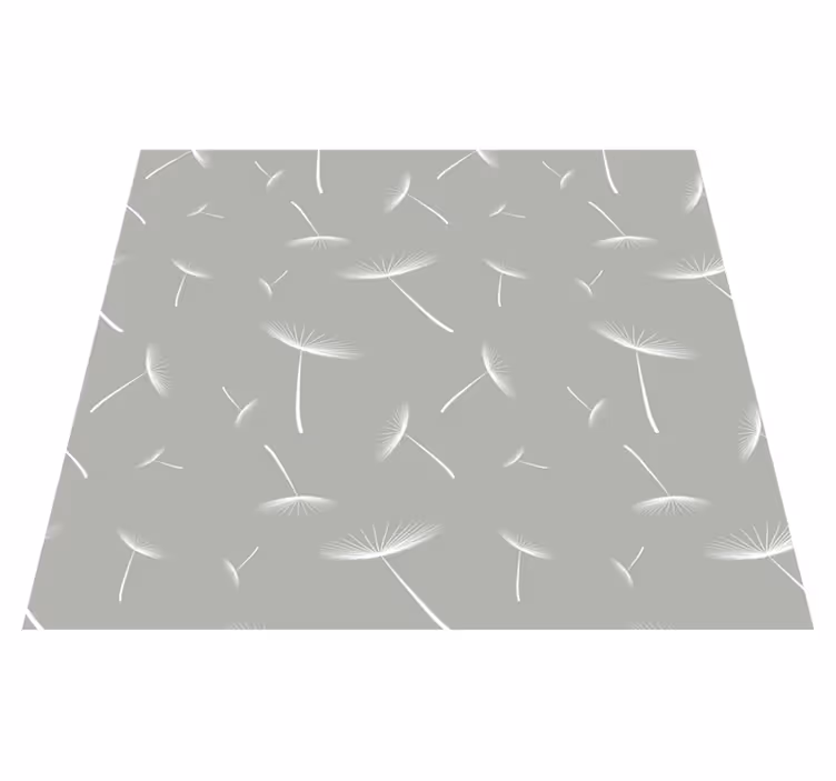 Bedroom vinyl carpet in light grey floral design - TenStickers