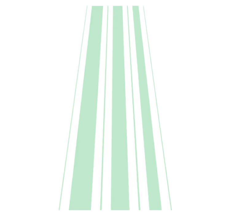 Bedroom vinyl carpet with green vertical stripes - TenStickers