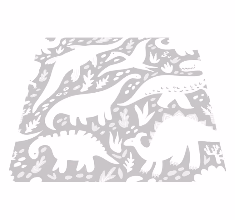 Bedroom vinyl carpet with dinosaur white pattern - TenStickers