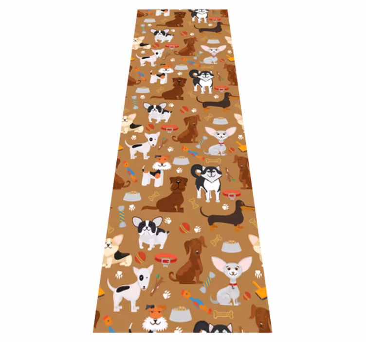 Cute dog pattern bedroom vinyl carpet - TenStickers