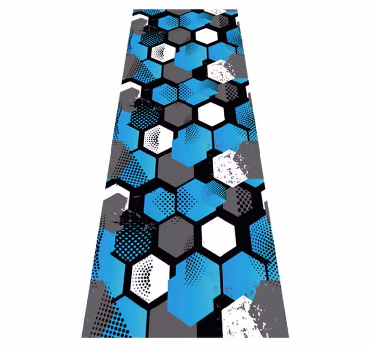 Bedroom vinyl carpet abstract gradient football design - TenStickers