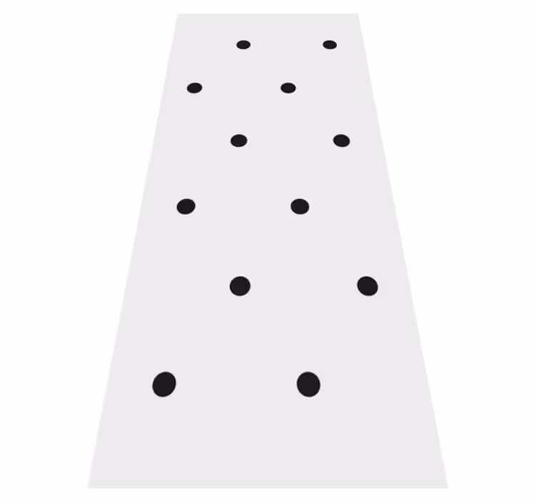 Bedroom vinyl carpet with nordic style black dots - TenStickers