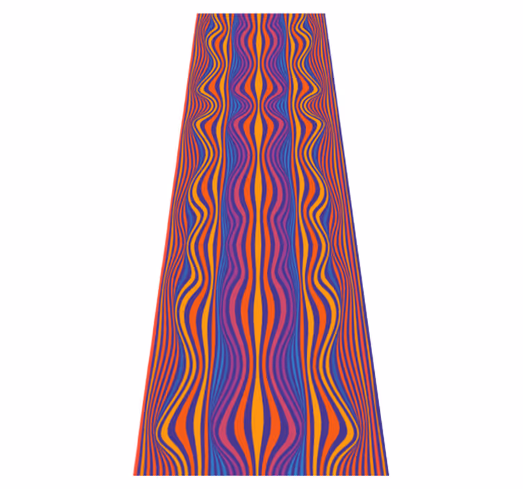 Bedroom vinyl carpet with psychedelic groovy lines - TenStickers