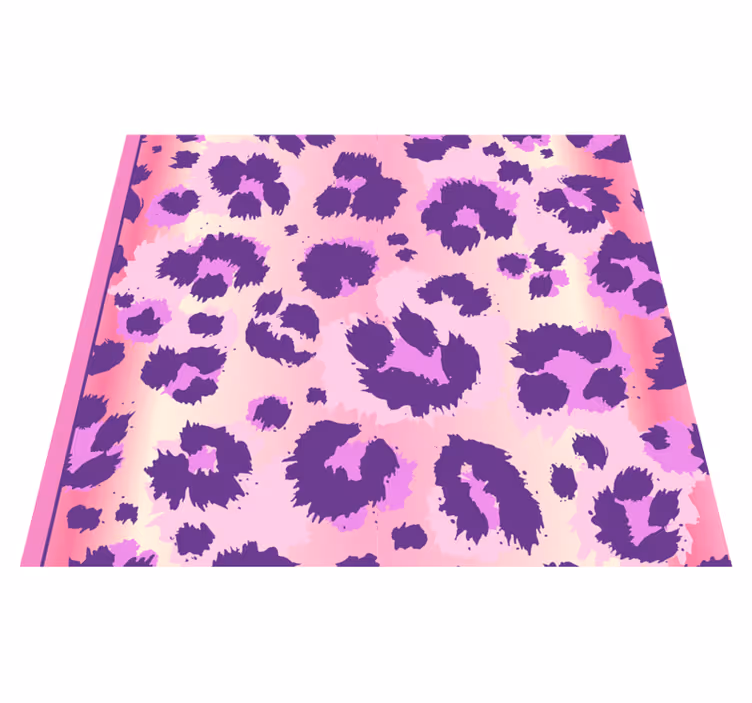 Pink leopard fur bedroom vinyl carpet - TenStickers