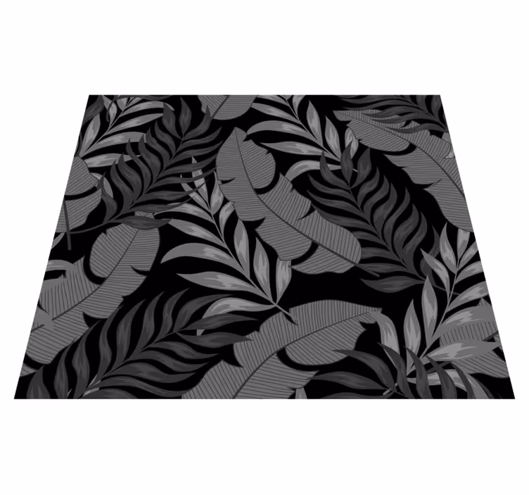 Bedroom vinyl carpet dark jungle leaves design - TenStickers