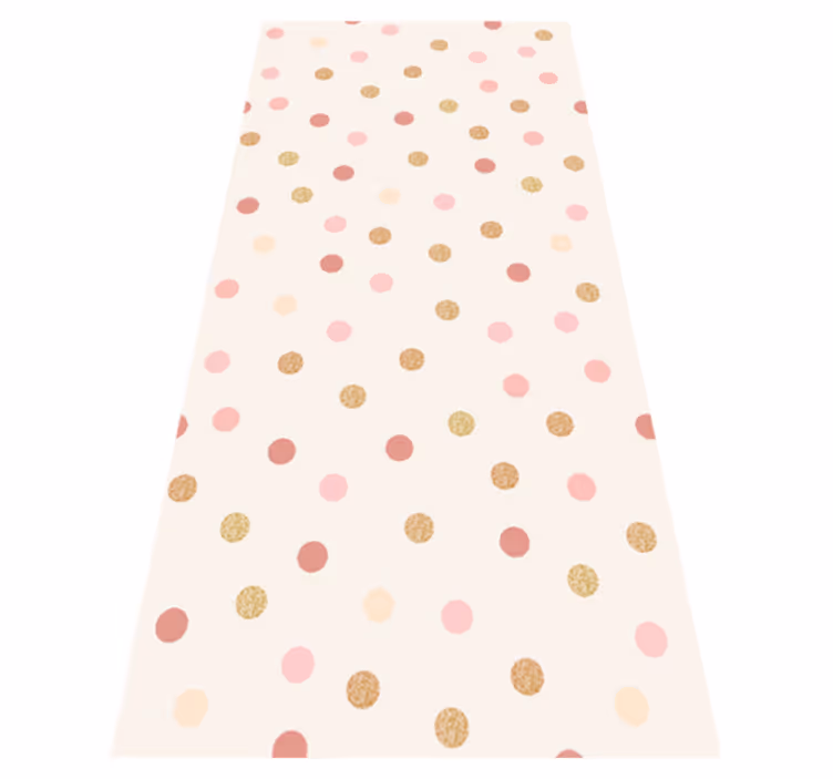Bedroom vinyl carpet with light pink dot pattern - TenStickers