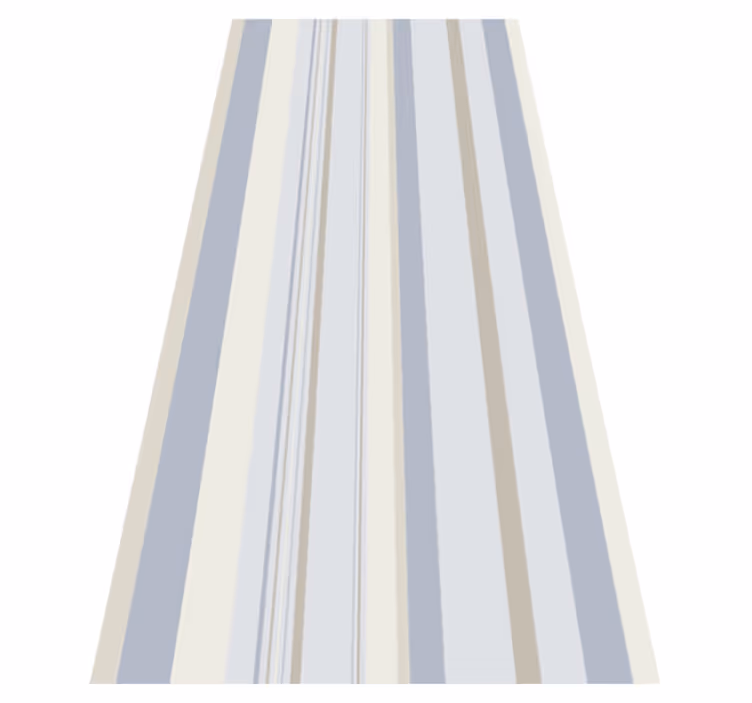 Bedroom vinyl carpet in 80's blue and beige stripes - TenStickers