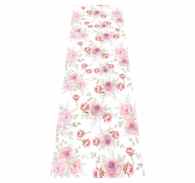 Bedroom vinyl carpet in pink and wild design - TenStickers