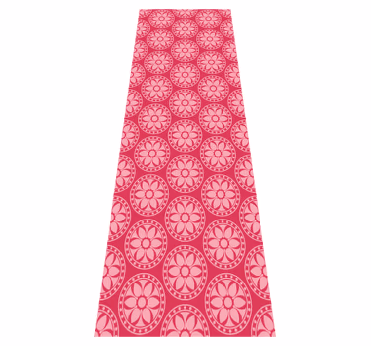 Bedroom vinyl carpet pink korean circles - TenStickers