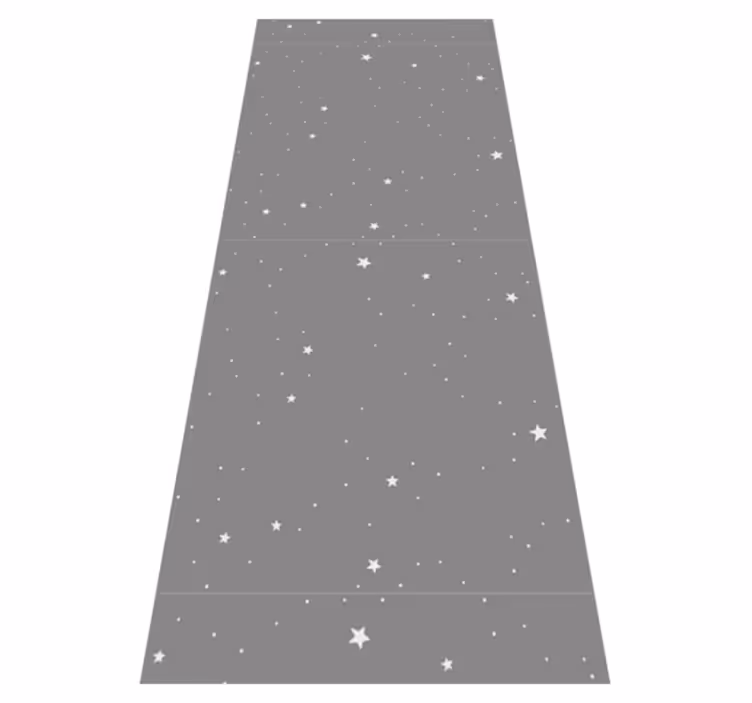 Bedroom vinyl carpet with white stars on gray - TenStickers