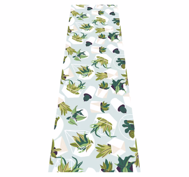 Bedroom vinyl carpet green cactus - TenStickers