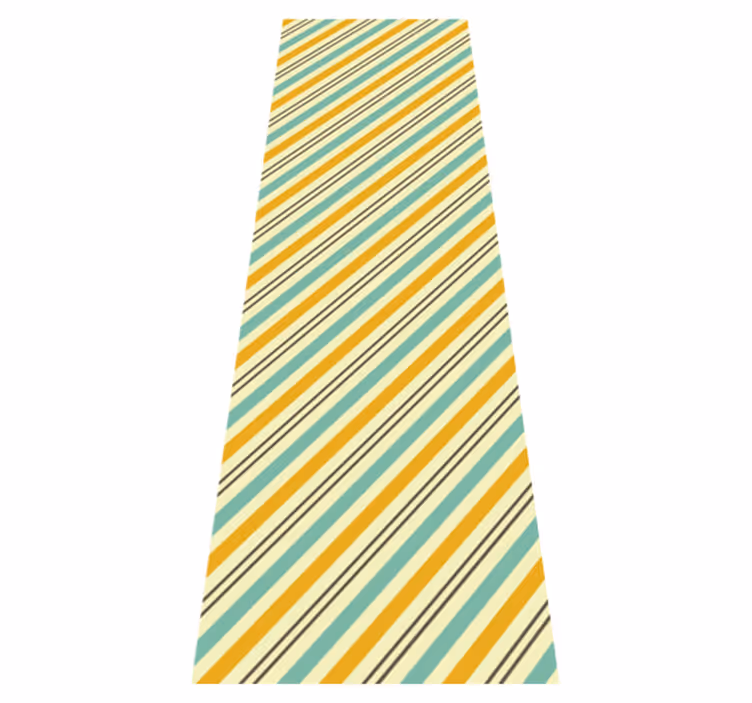 Bedroom vinyl carpet vintage diagonal tricolor design - TenStickers