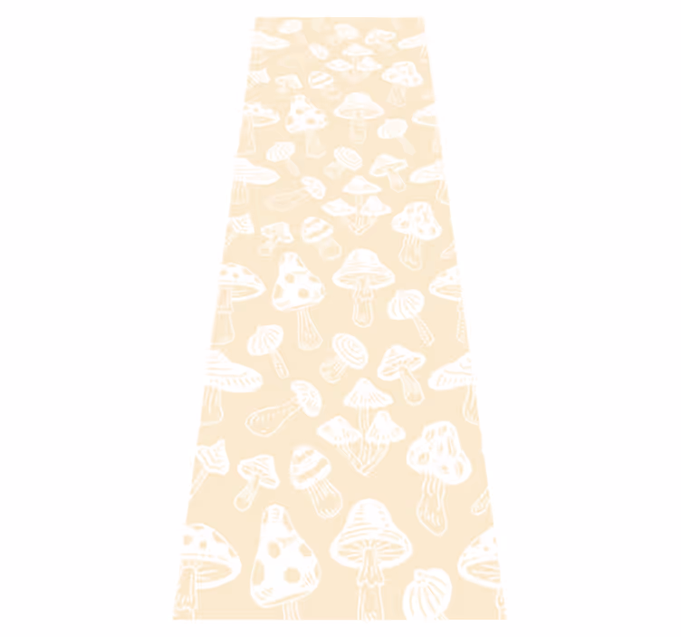 Bedroom vinyl carpet with beige mushroom designs - TenStickers