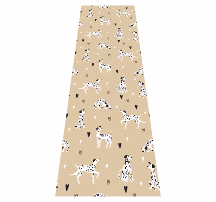 Bedroom vinyl carpet with beige dog design - TenStickers