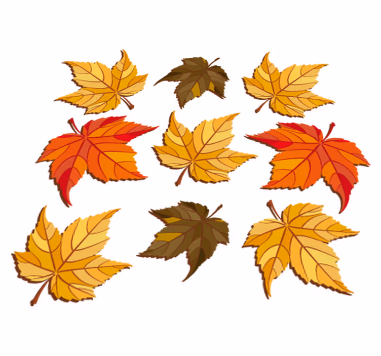 Nature vinyl carpet autumn leaves design - TenStickers