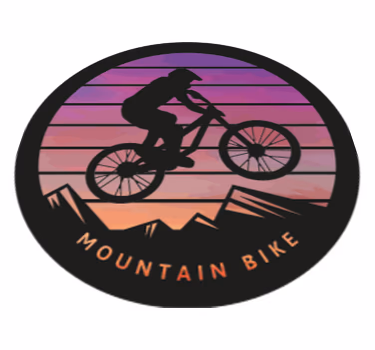 Nature vinyl carpet for mountain bikers - TenStickers