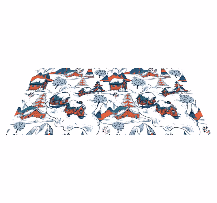 Nature vinyl carpet polish mountains design - TenStickers