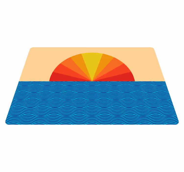 Nature vinyl carpet vintage sunset design - TenStickers