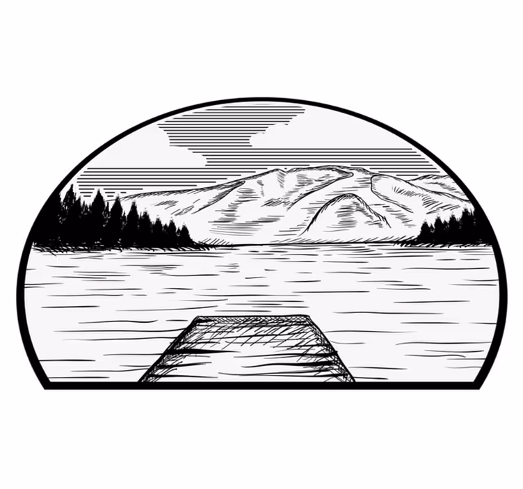 Nature vinyl carpet motorhome pine lake - TenStickers