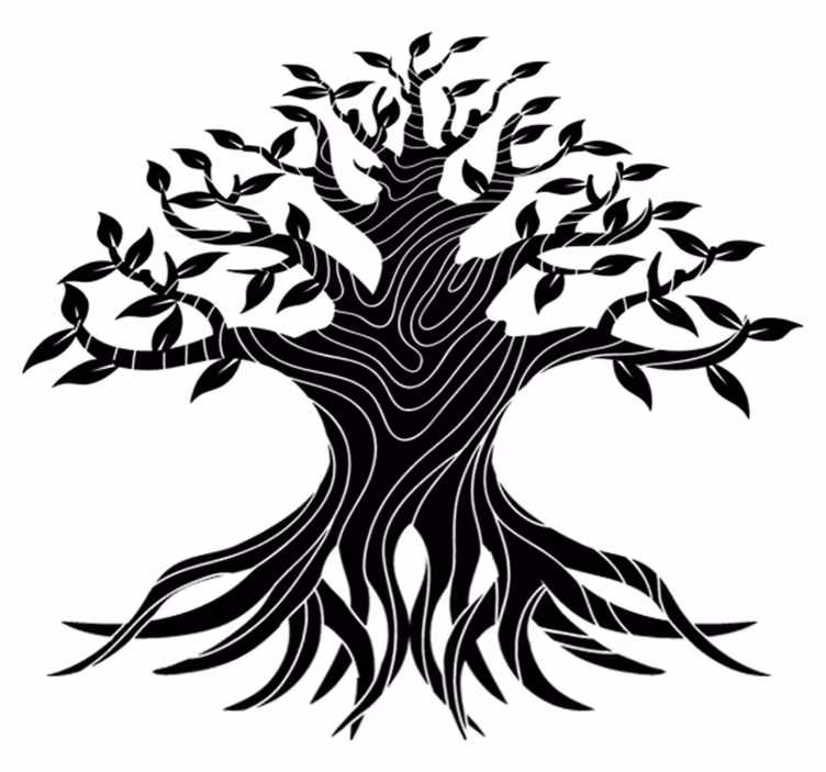 Nature vinyl carpet tree of life design - TenStickers