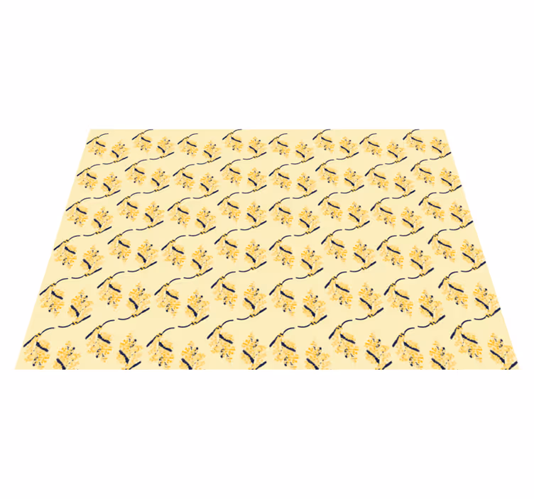 Nature vinyl carpet mimosa patterns - TenStickers