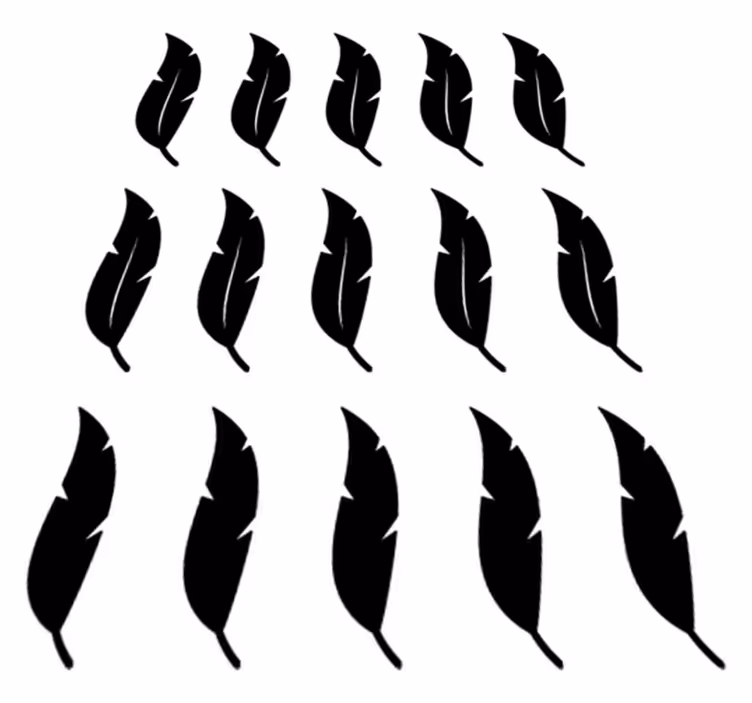 Nature vinyl carpet with floating feather designs - TenStickers