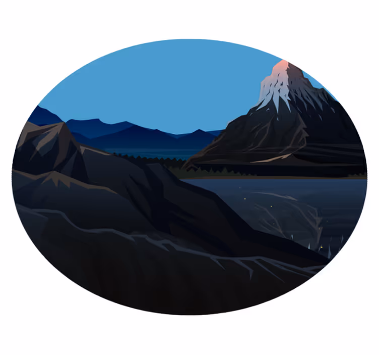 Nature vinyl carpet mountain landscape view - TenStickers
